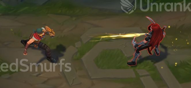 Explorer Ezreal Leuage of Legend skin attack view