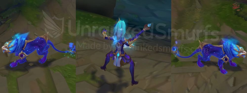 Cosmic Huntress Nidalee Back and profile in-game