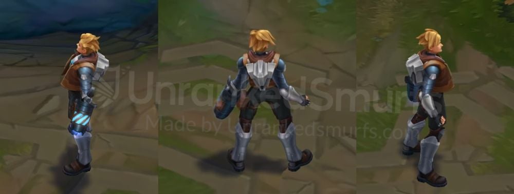 Prestige Pulsefire Ezreal Back and profile in-game