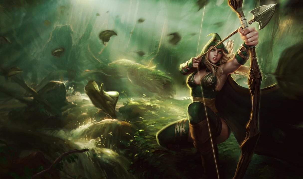 league of legends st patricks day sherwood forest ashe skin