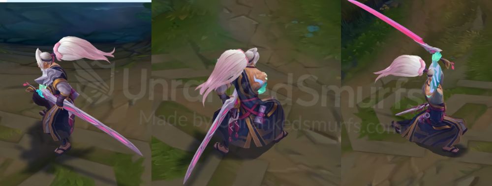 Spirit Blossom Yasuo Back and profile in-game