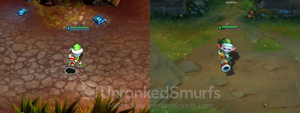 Earnest Elf Tristana side-by-side comparison old and new