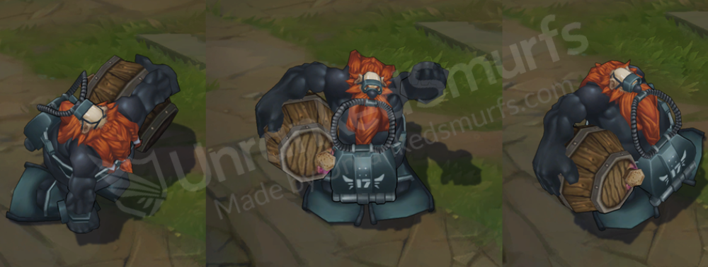 Gragas in-game profile and front view