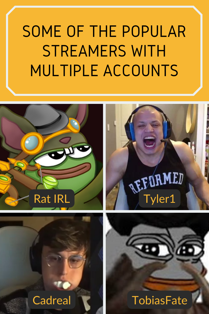 Popular streamers whos tart new accounts