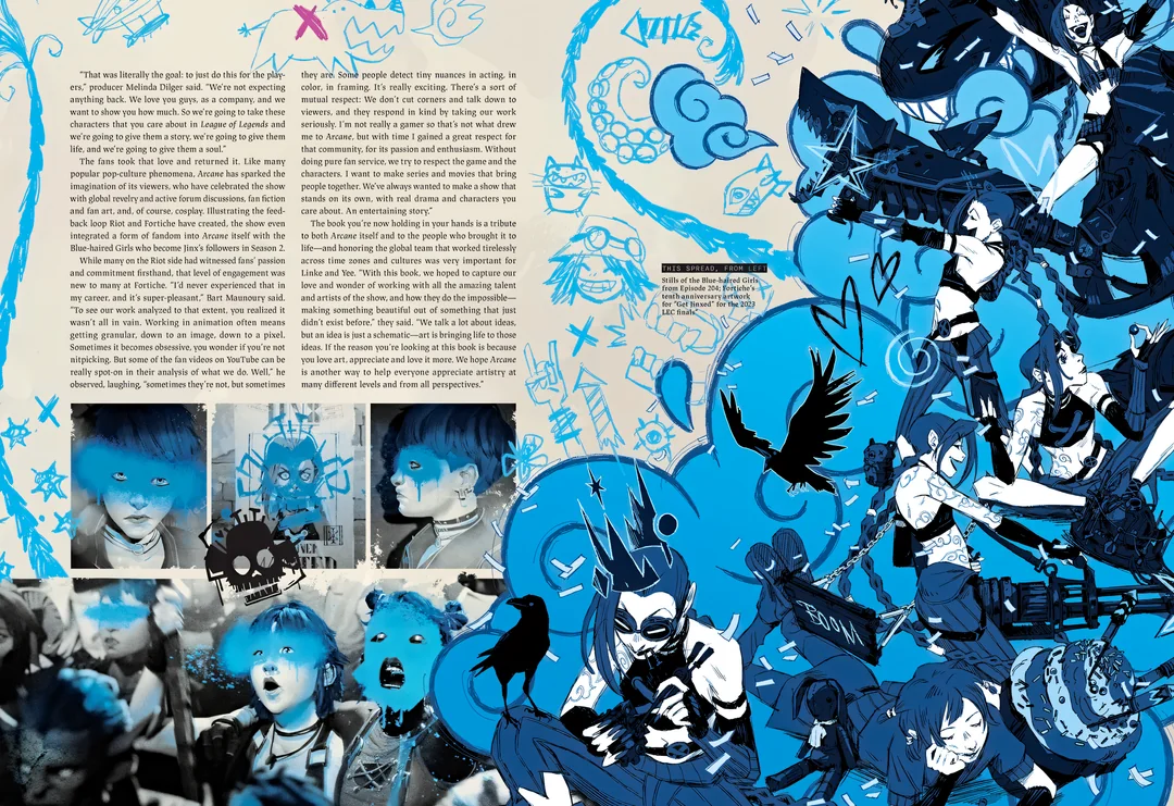 Jinx pages from the artbook