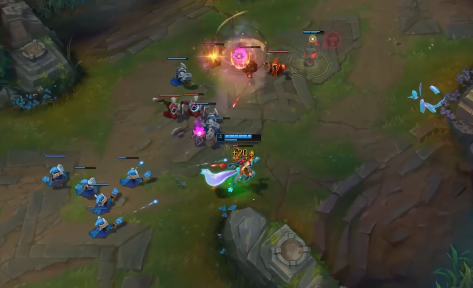 Vayne Shoving the wave