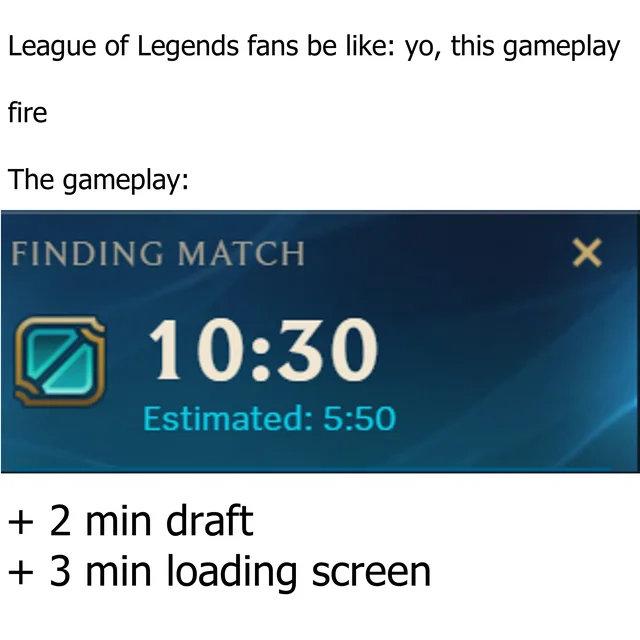 league of waiting meme