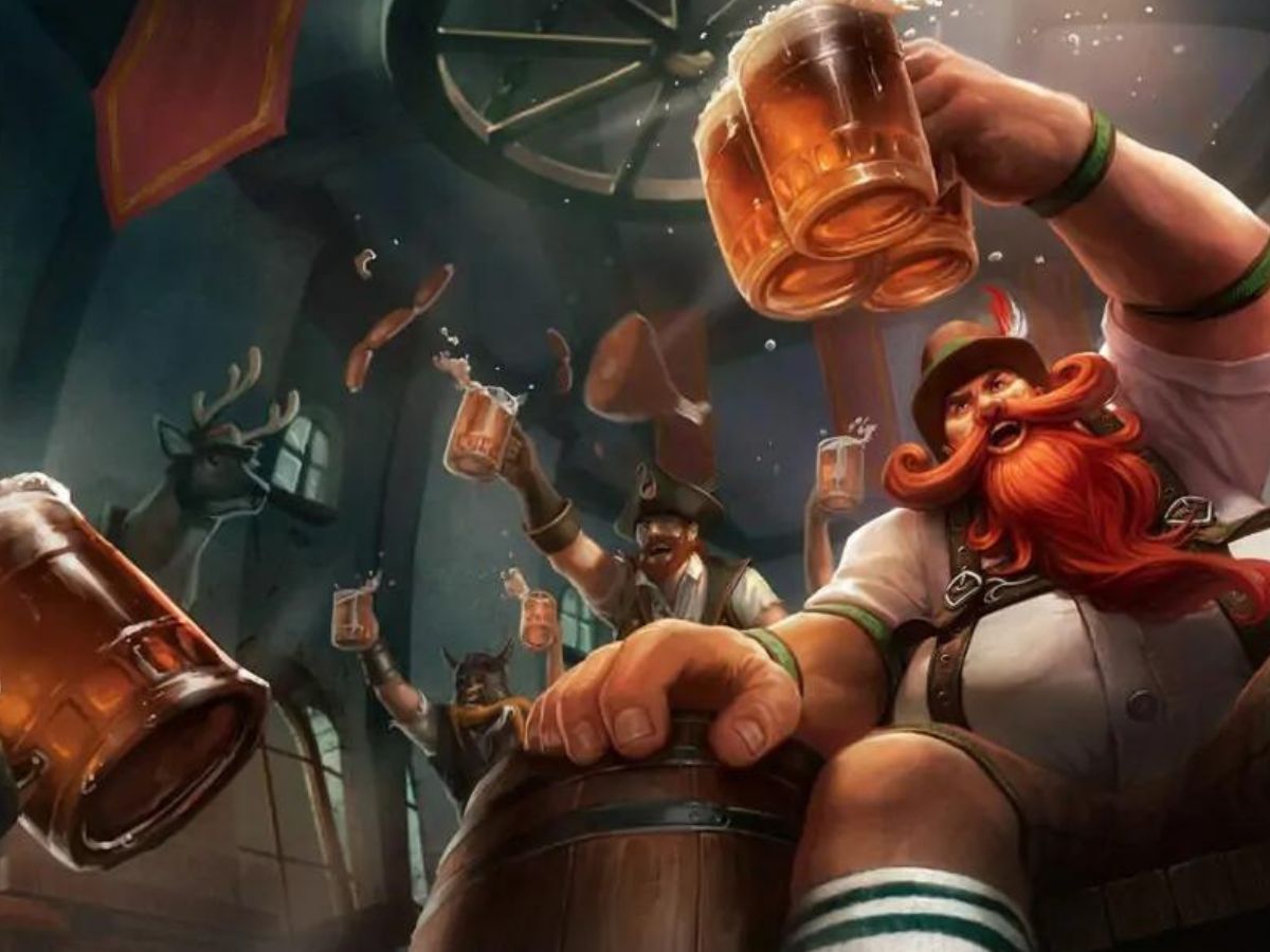 gragas and friends with a beer image