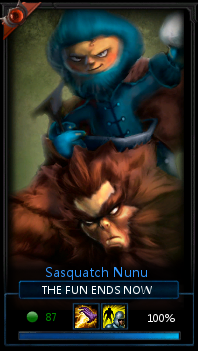 fun ends now funny LoL Name nunu