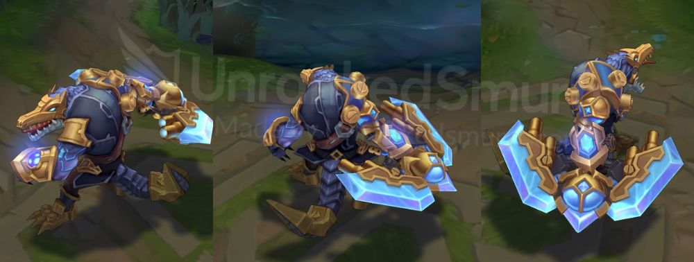 Hextech Renekton Back and profile in-game