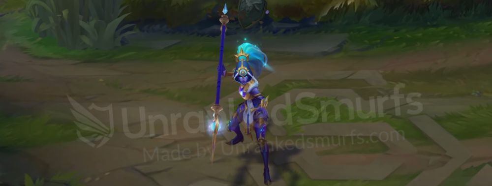 Cosmic Huntress Nidalee front in-game