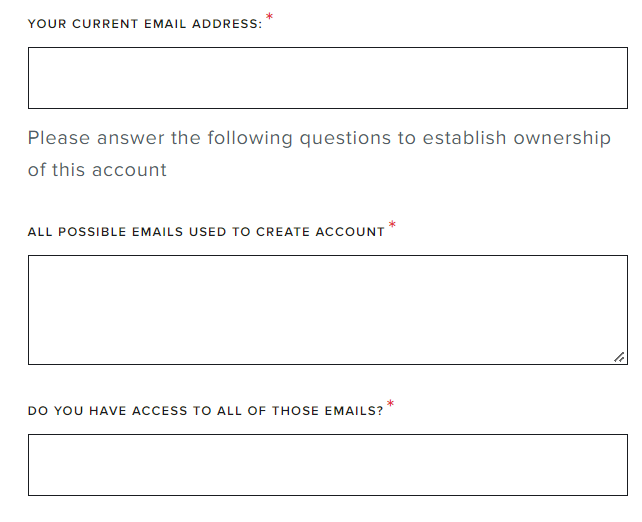 email address fill form 