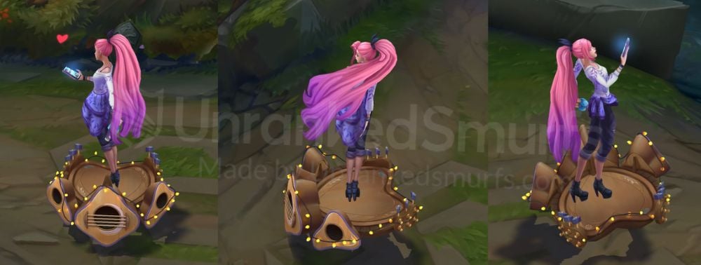 K/DA All Out Seraphine Indie Back and profile in-game