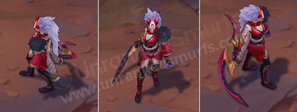 Side and back in-game image skin Blood moon Diana
