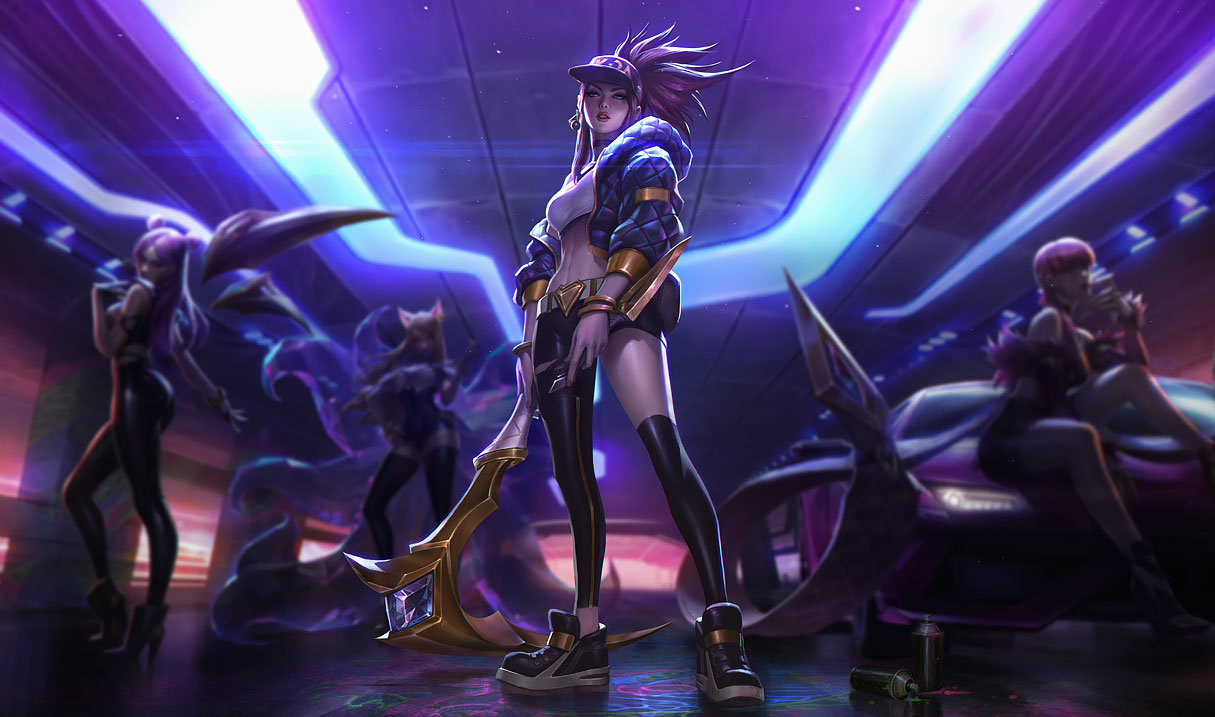 splash art KDA akali